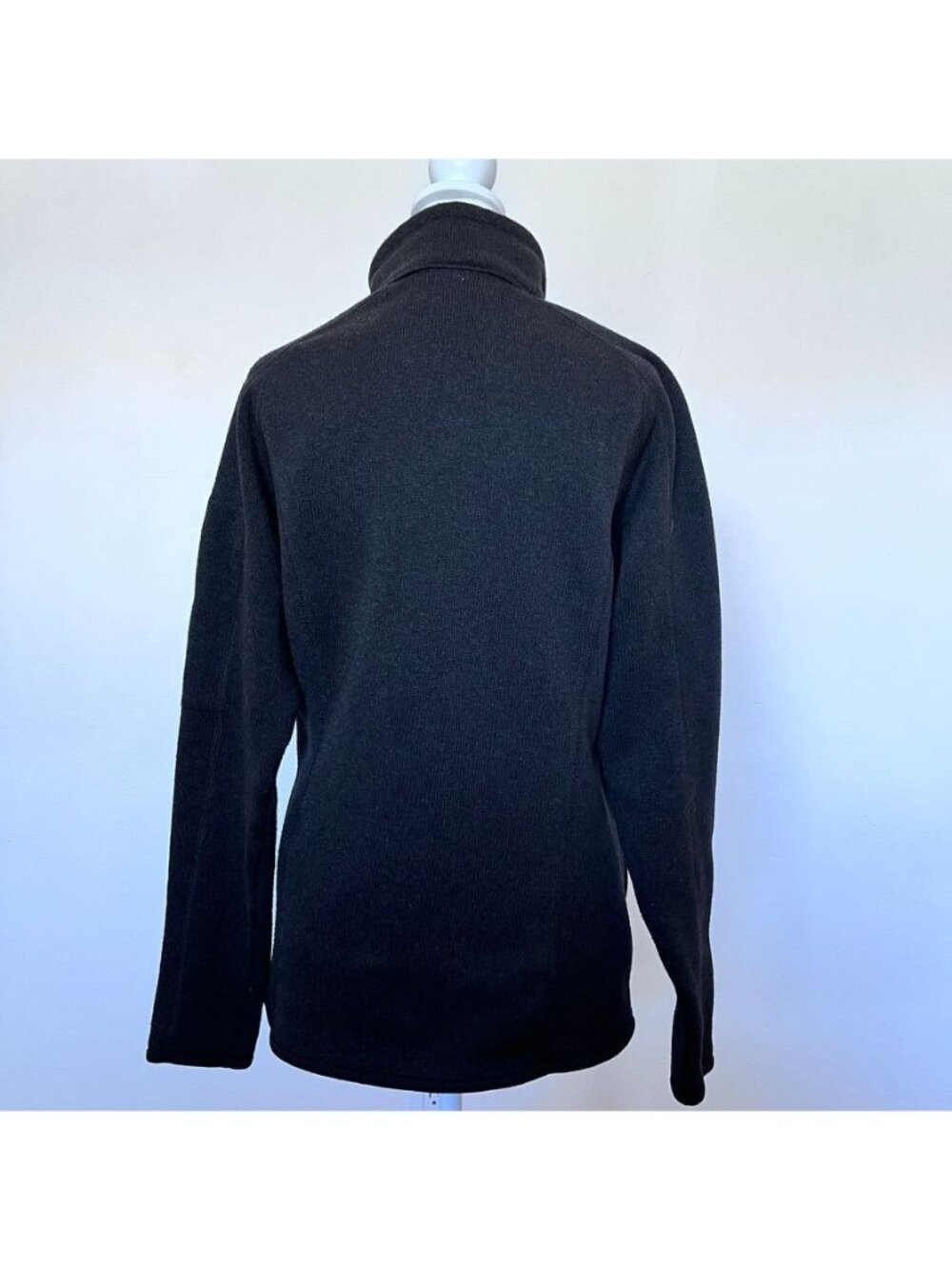 Patagonia Womens L Full-Zip Jacket Black Fleece High Collar Granola Outdoors - Picture 3 of 16